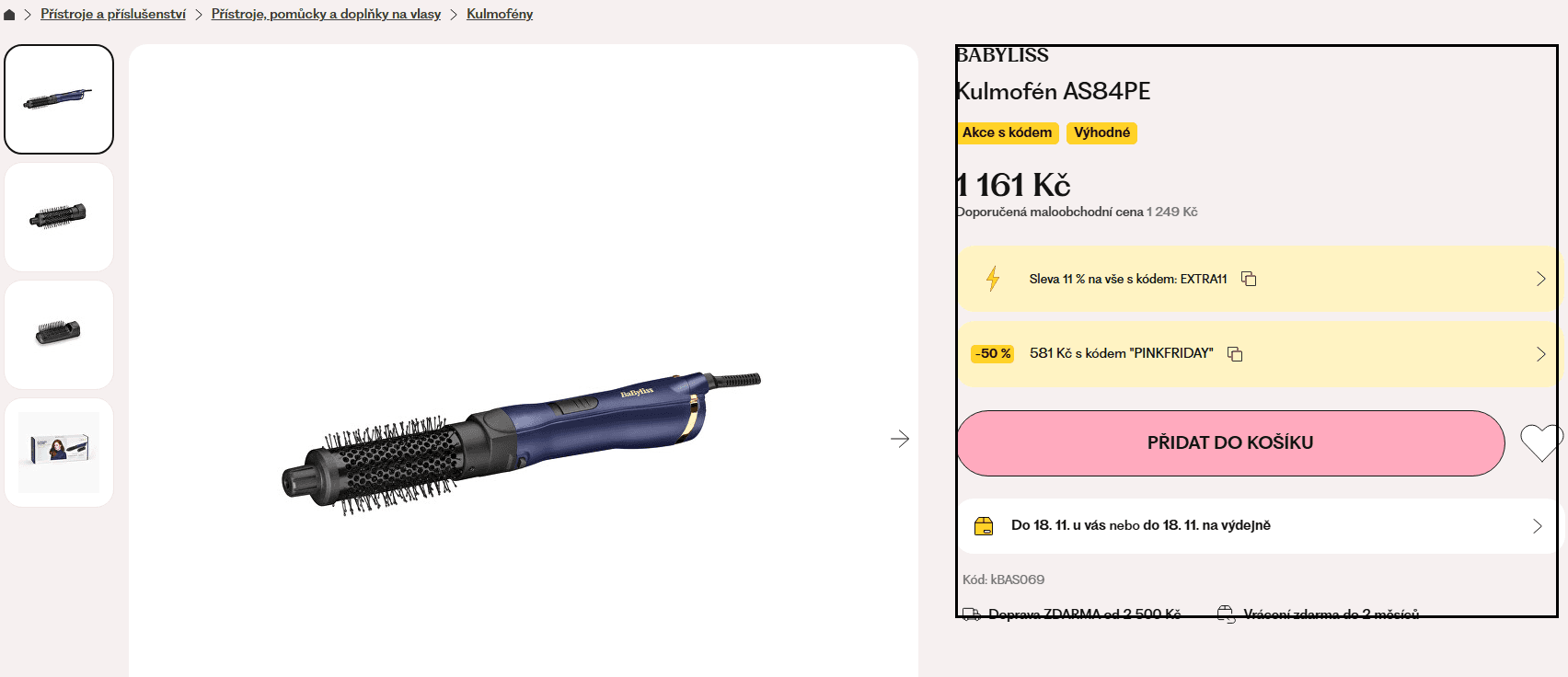 Kulmofén Babyliss 