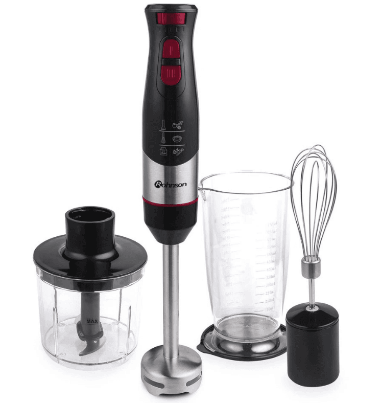 Tyčový mixér Rohnson - sekání, šlehání a mixování
