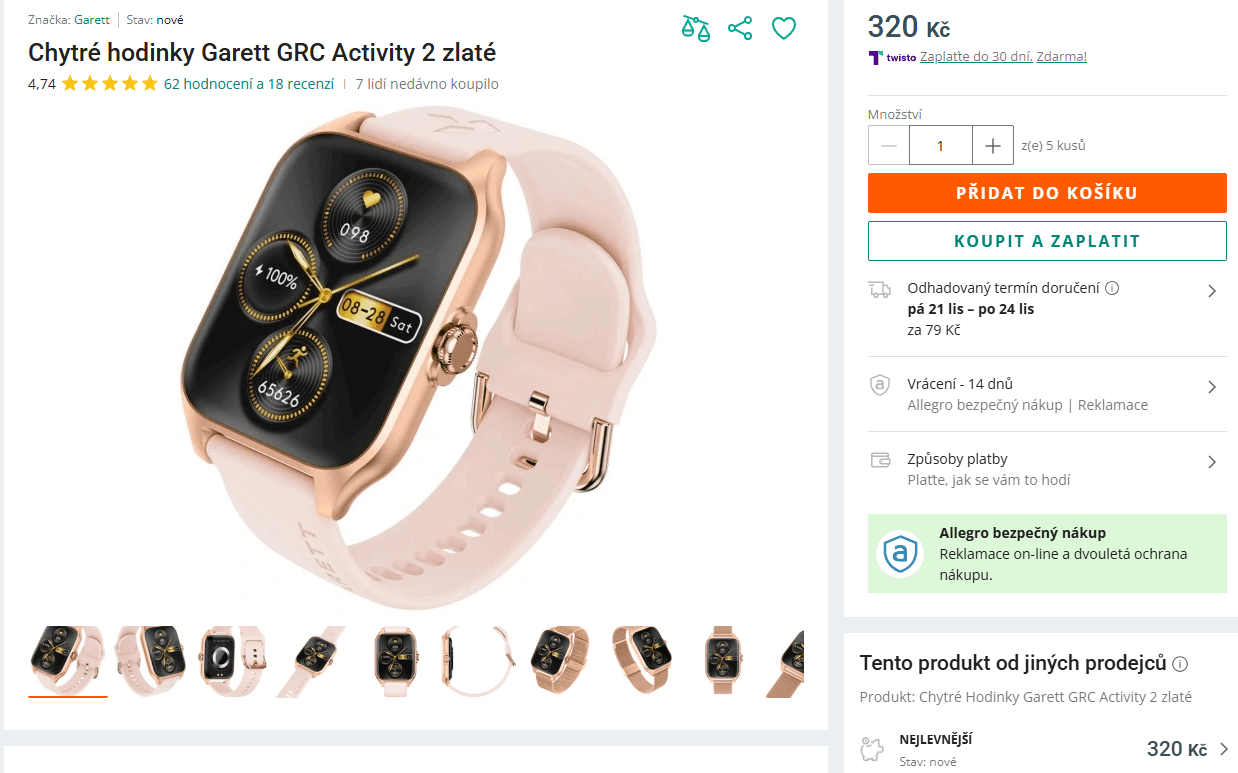 Chytré hodinky Garett GRC Activity 2