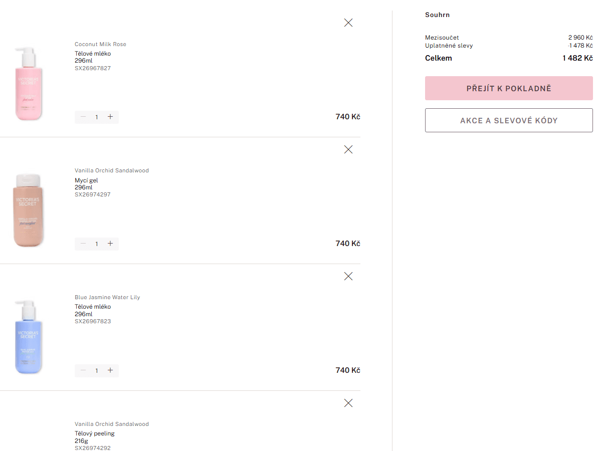 Victoria'sSecret - 2+2 zdarma na kosmetiku Body Care