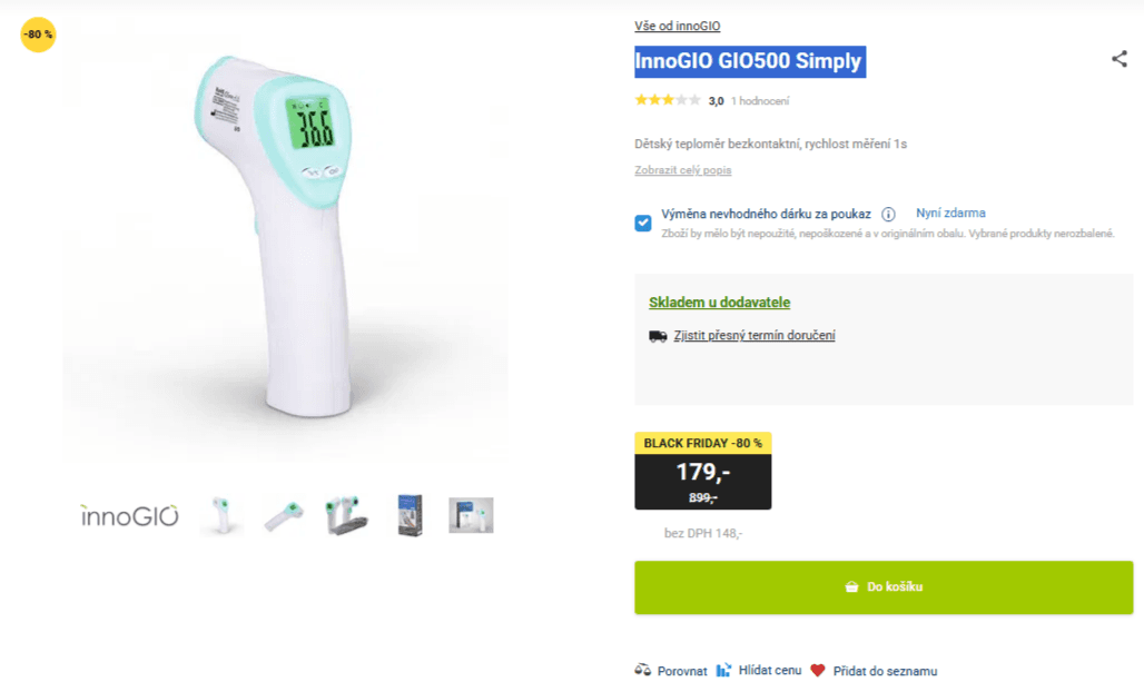 Bezkontaktní teploměr InnoGIO