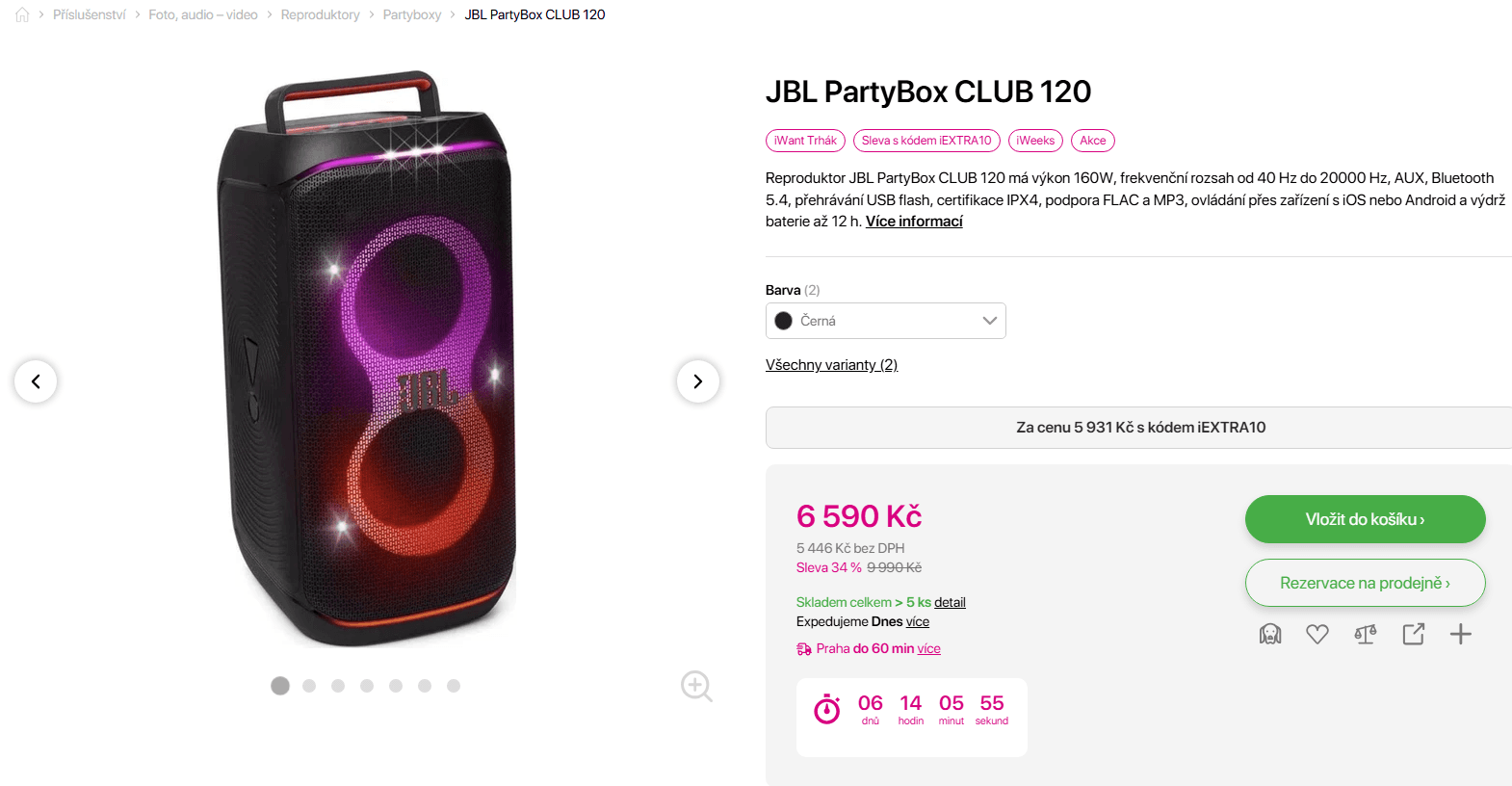 BT party repro JBL 160W, 29x57 cm, AI