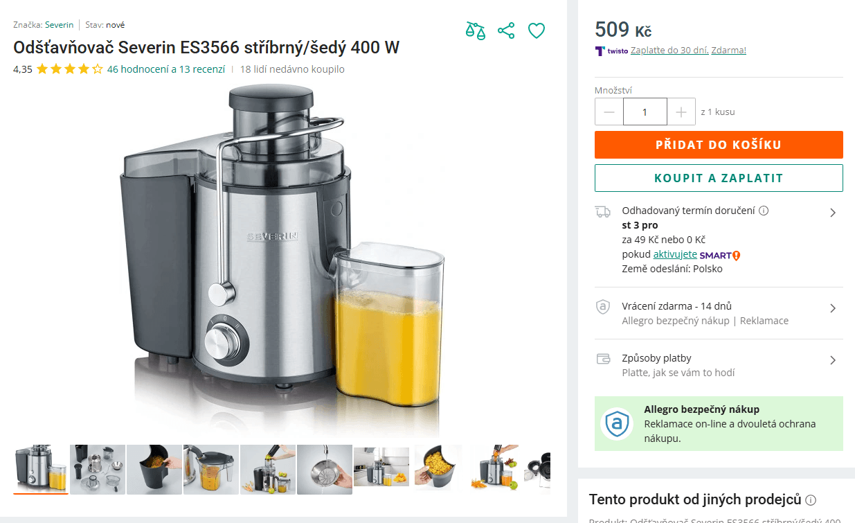 Odšťavňovač Severin