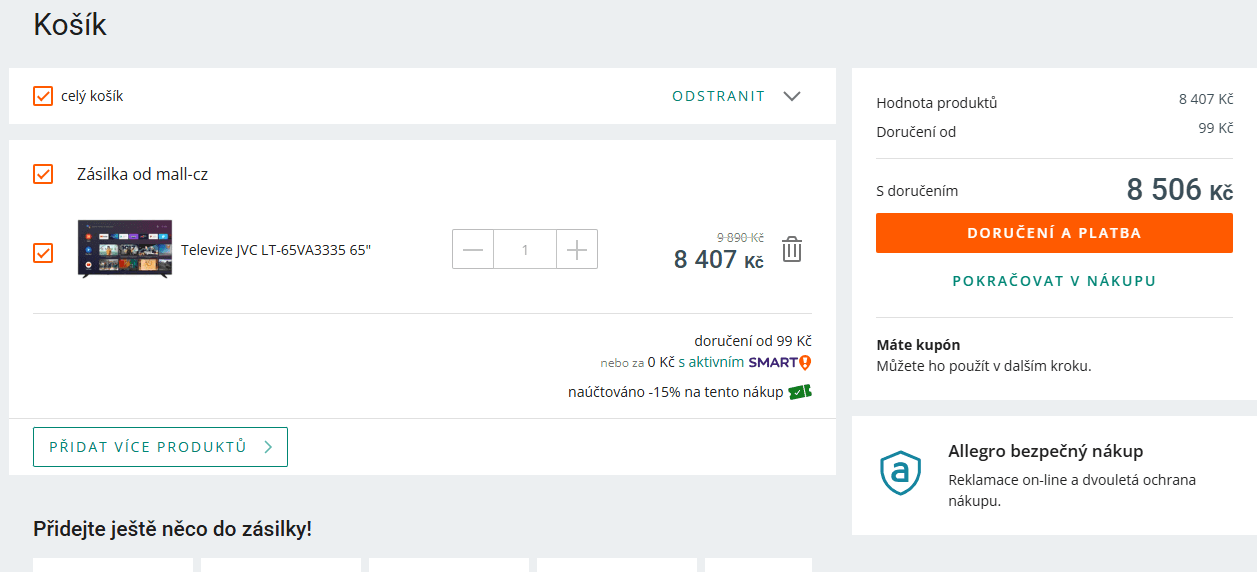 4K Smart TV 165 cm, Atmos, JVC