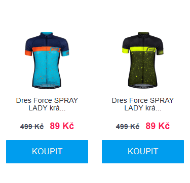 Cyklistické dresy Force SPRAY LADY