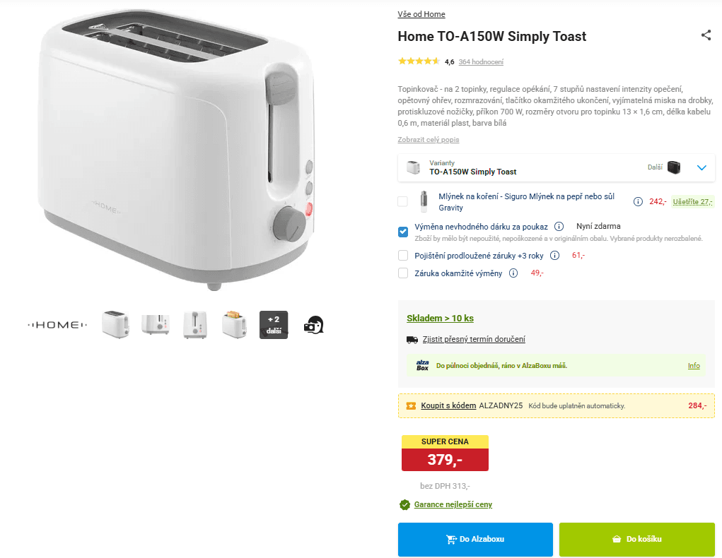 Topinkovač Home 700 W