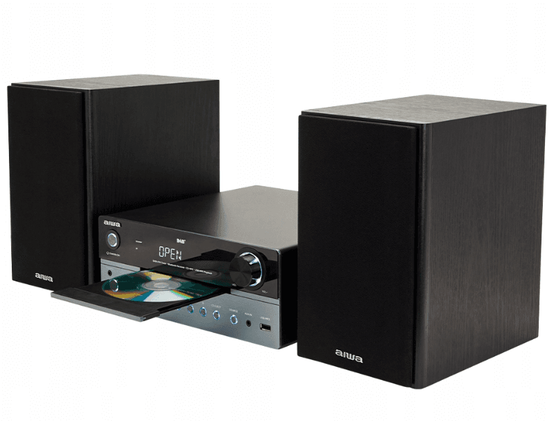 HIFI mikrosystém 2.0 Aiwa, BT, 50W, USB, CD, DAB+, rádio