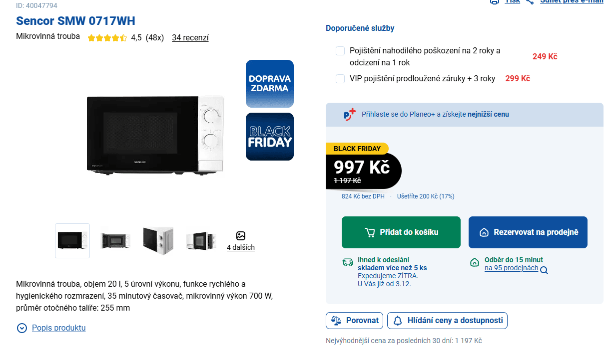 Mikrovlnná trouba Sencor