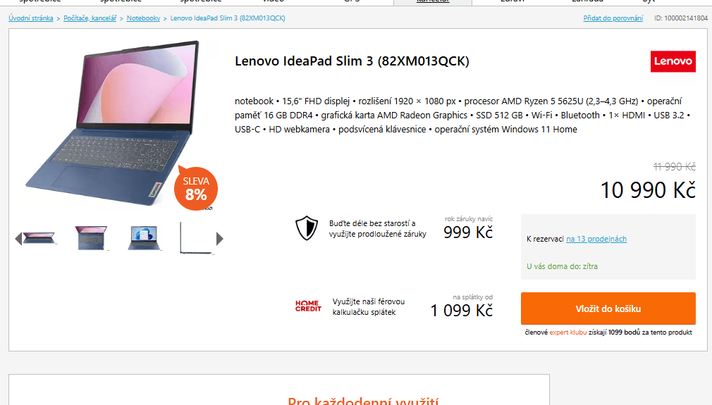 Lenovo 4,3 GHz, 16/512GB, 15,6"