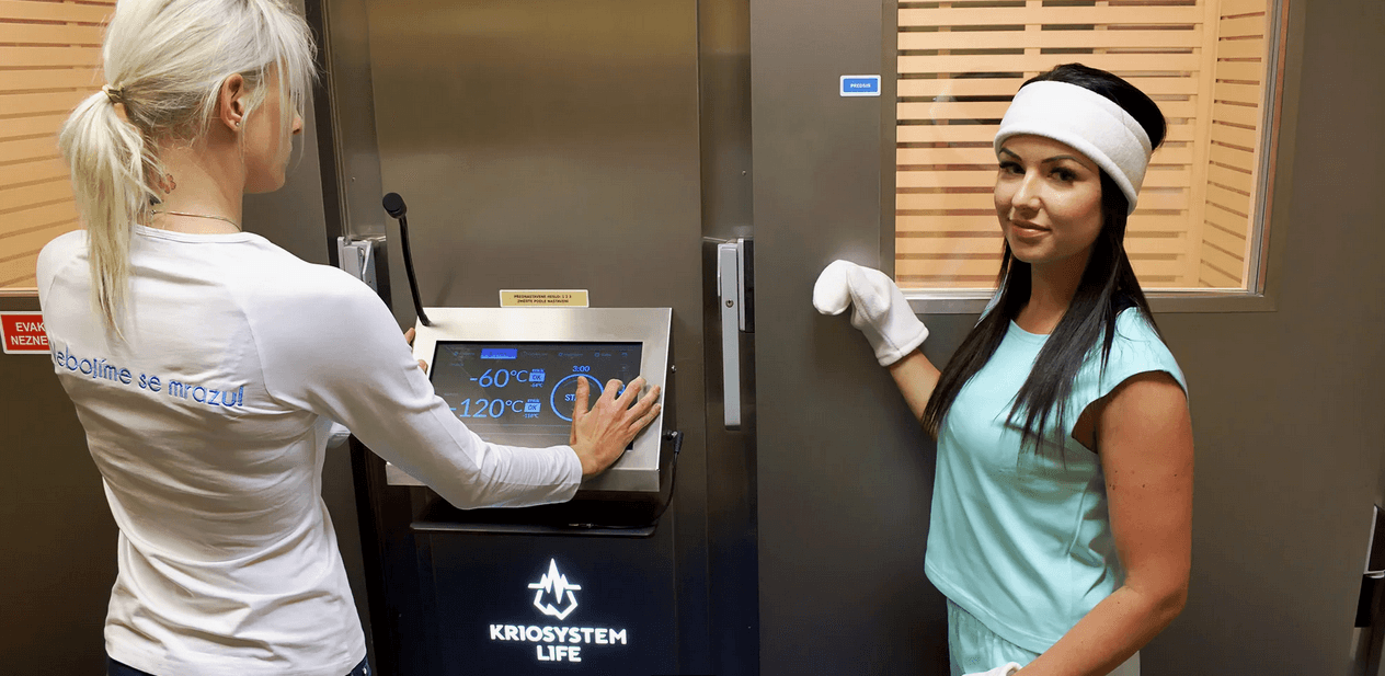 Vstup do kryokomory a zahřívací aerobní cvičení pro 1 osobu