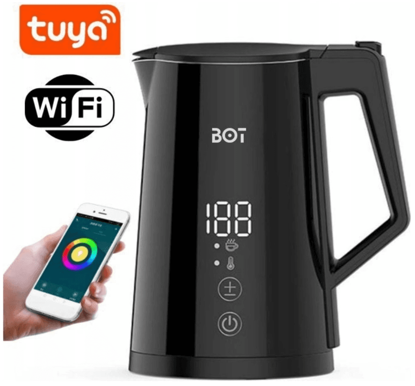 Chytrá rychlovarná konvice BOT 1,7 l., aplikace