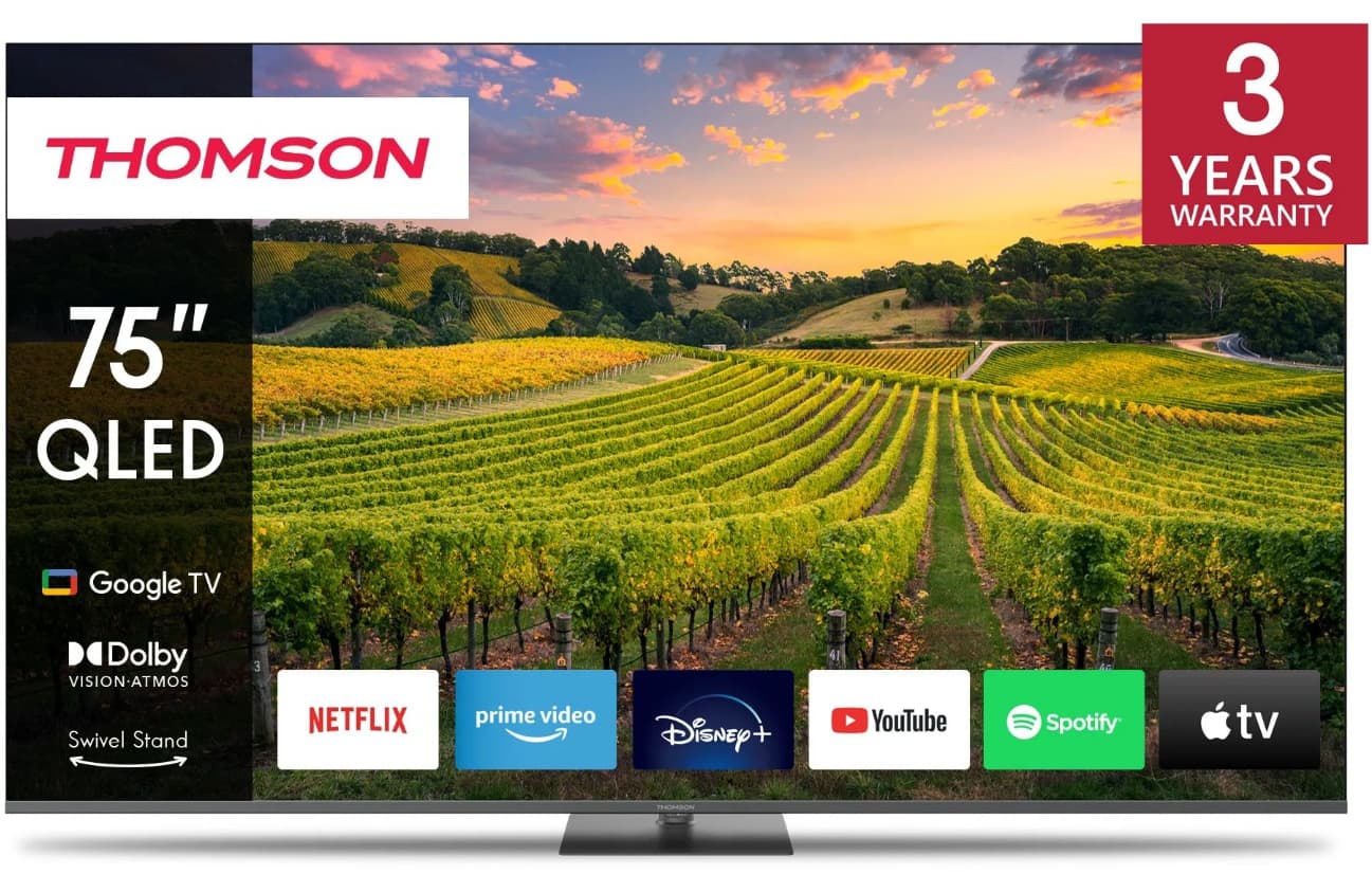 4K QLED Google Atmos TV, 191cm, Thomson
