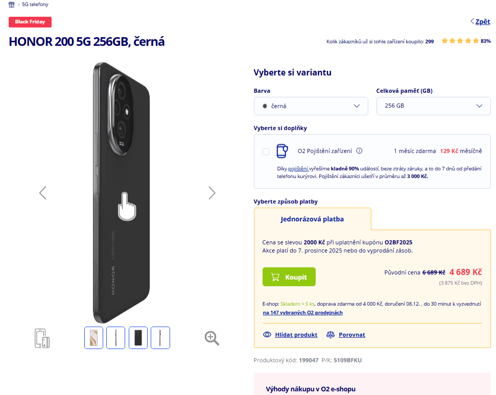 Honor 200 8x 2,63GHz, 8/256GB, 6,7"