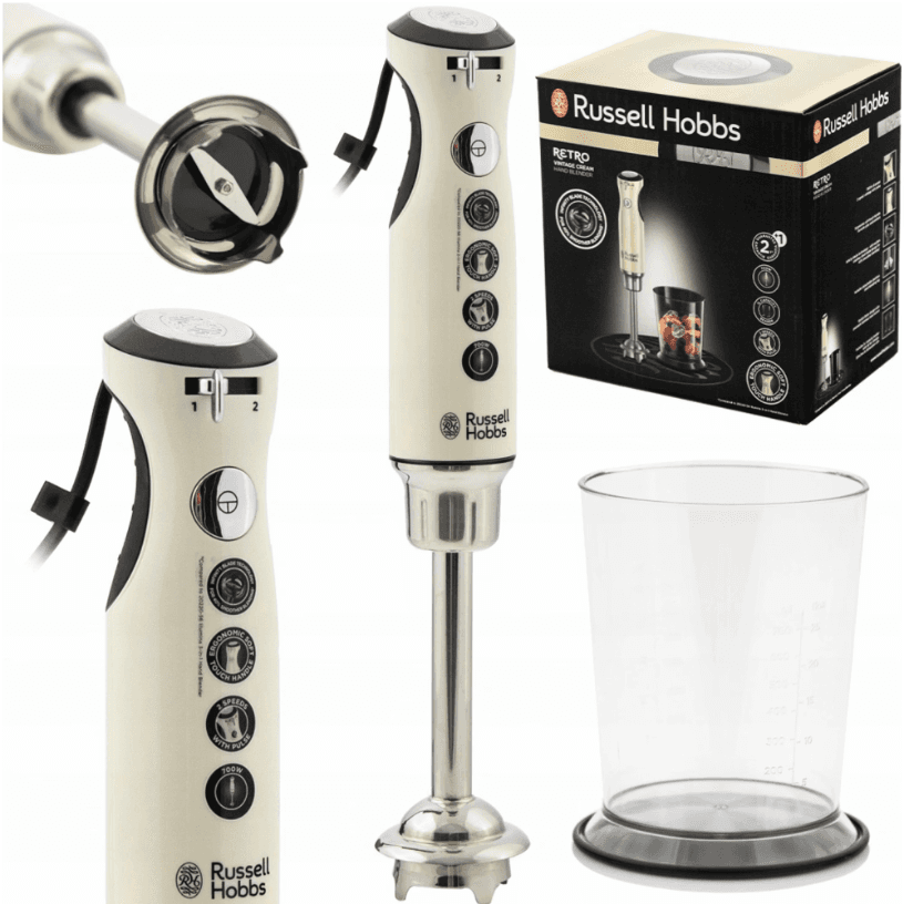 Tyčový mixér Retro Vintage Cream Russell Hobbs