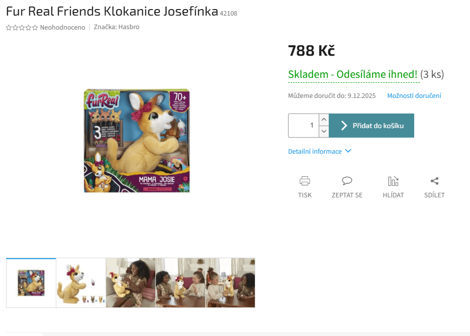 Interaktivní plyšák Hasbro Fur Real Friends 35 cm, 70 zvuků