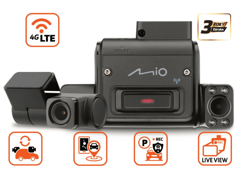 Autokamera Mio MiVue MiSentry 3 pohledy, radary