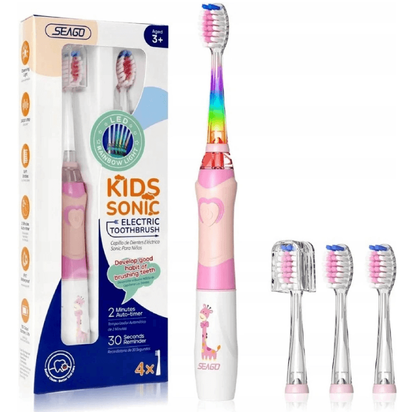 Sonický kartáček pro děti Seago, 2 režimy, 3 hlavice