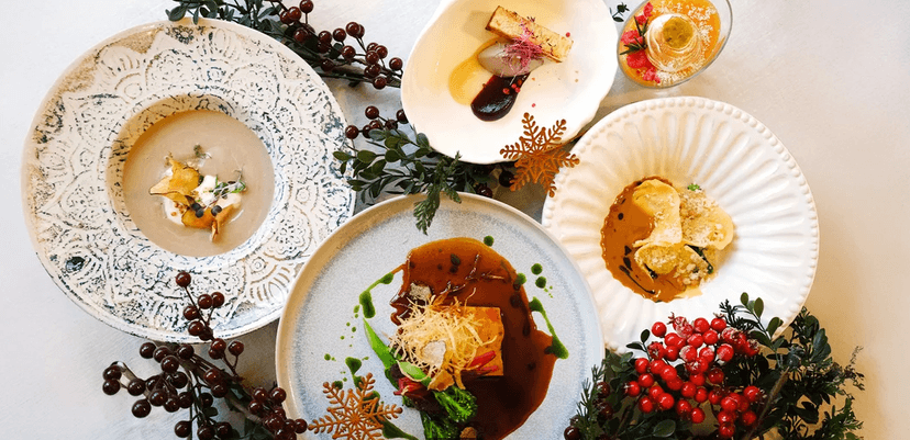 5chodové menu v luxusní zahradní restauraci v centru Prahy pro dva