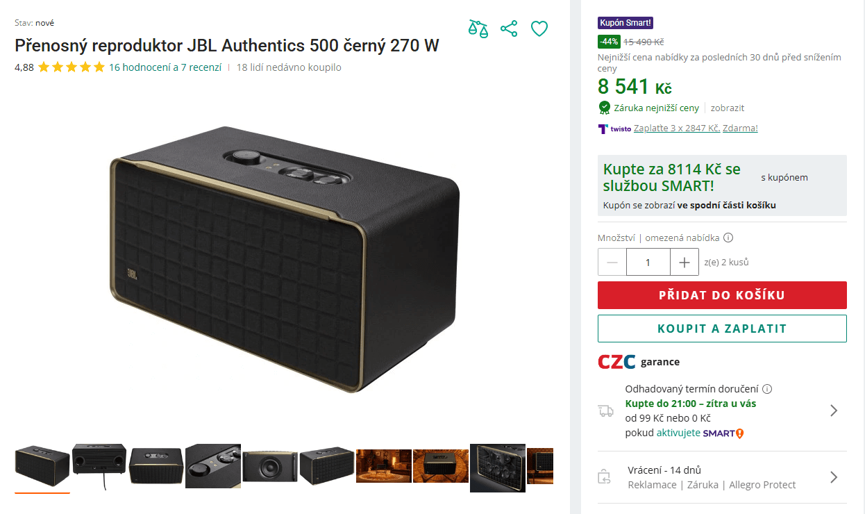 Hi-Fi smart repro JBL, 270W, 3.1, Atmos, Wi-Fi, BT