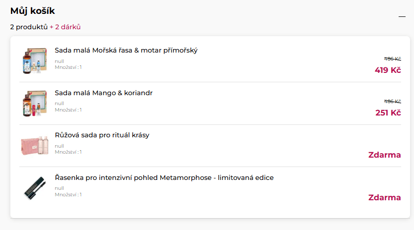 Sleva 40% na 2. druhý dárkový set