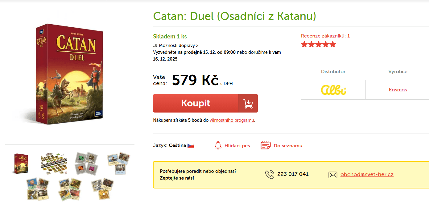 Desková hra Albi Catan Osadníci z Katanu