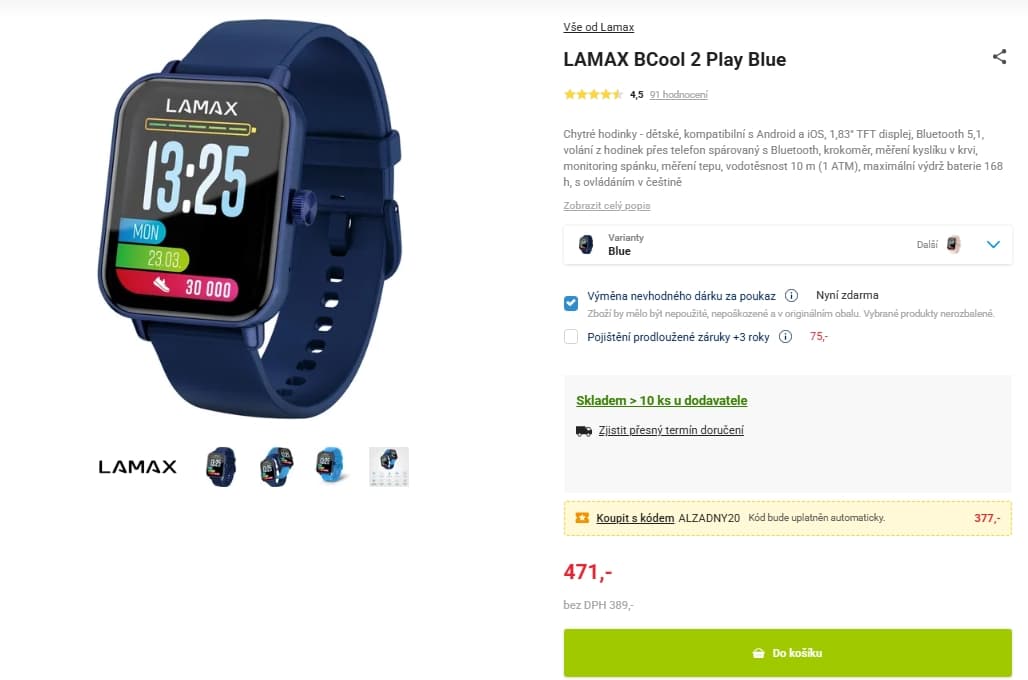 Chytré hodinky LAMAX BCool 2 Play