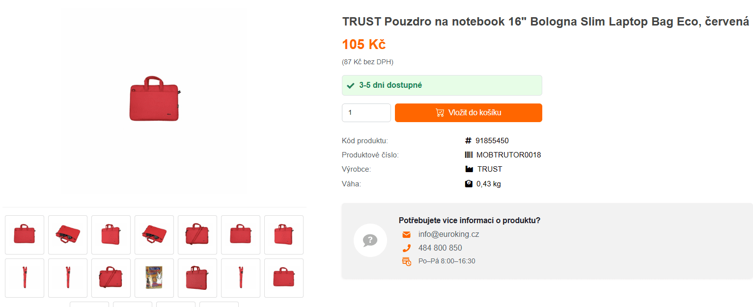 Brašna pro ntb Trust Bologna 16"