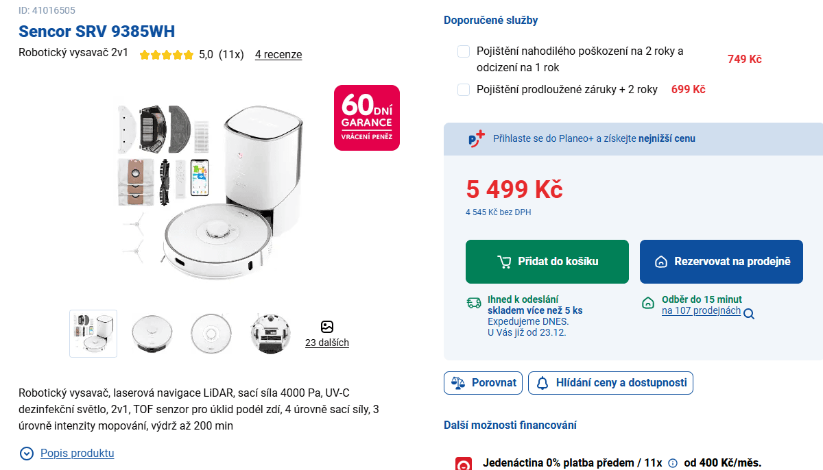 Robot / Mop / Stanice Sencor