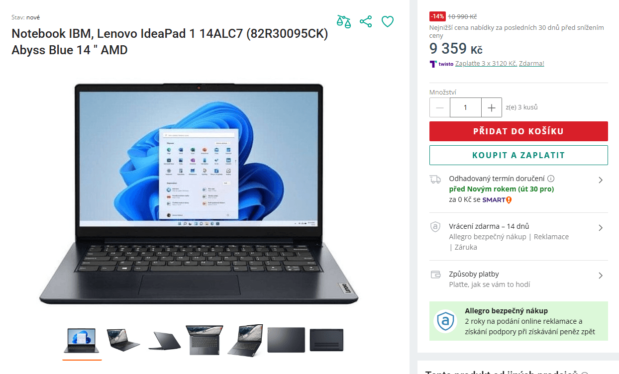 Lenovo 4,3GHz, 16/512GB, 14", 1,4kg