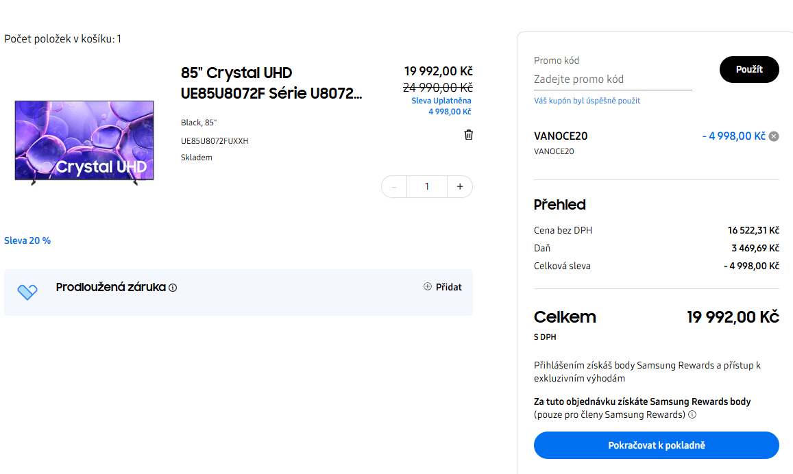 4K Smart TV 216 cm Samsung 