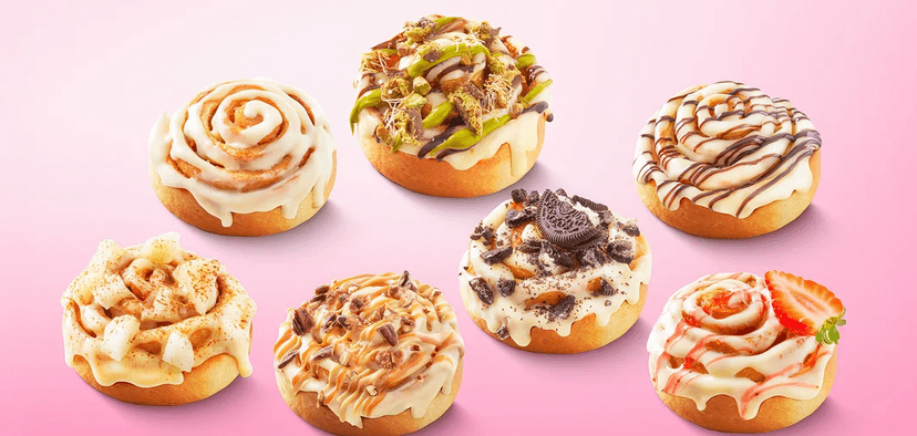 Skořicové rolky z Cinname: 1 až 12 kusů, klasika, s jahodami i karamelem 