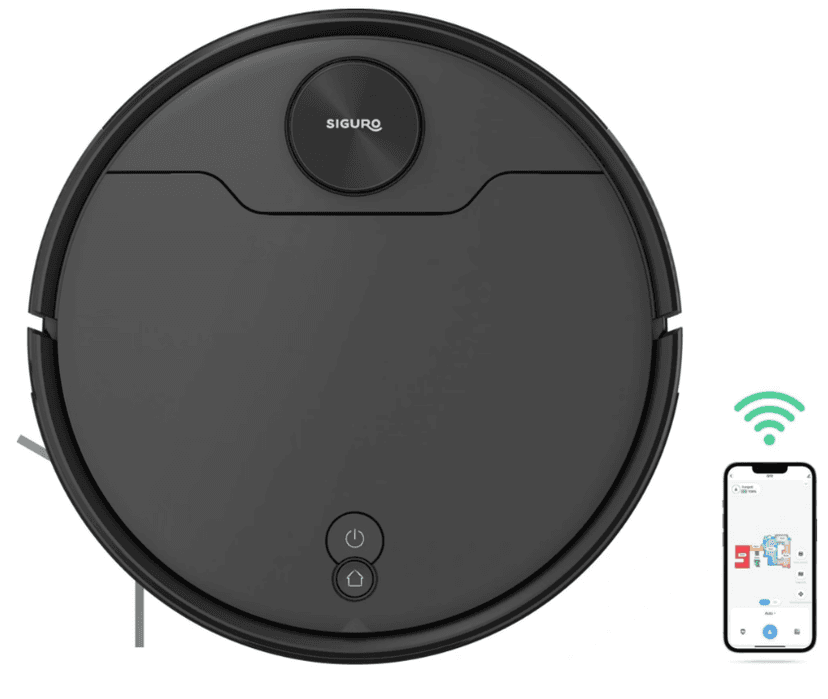 Robot vysavač a mop Siguro, laser, 10 cm