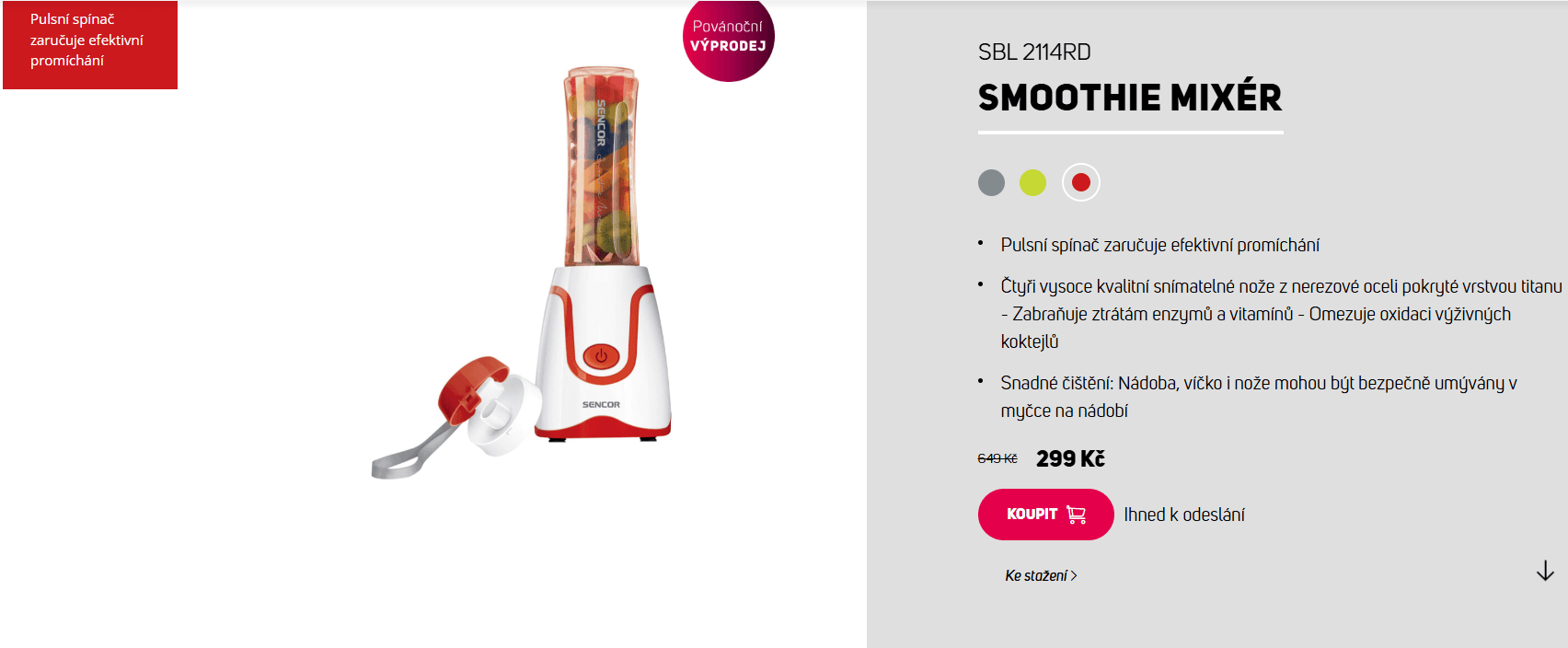 Smoothie mixér Sencor