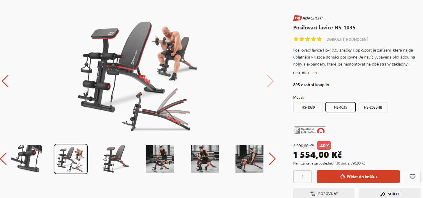 Posilovací lavice Hop-Sport 