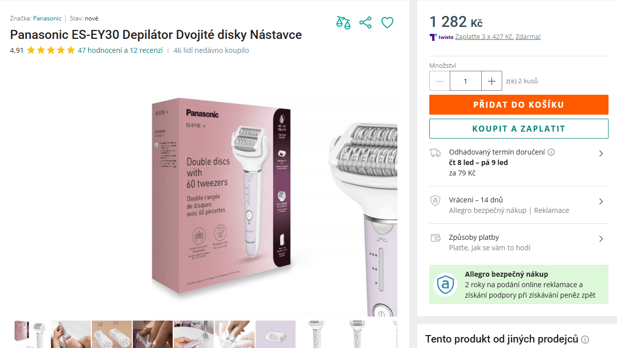 Dámský epilátor Panasonic