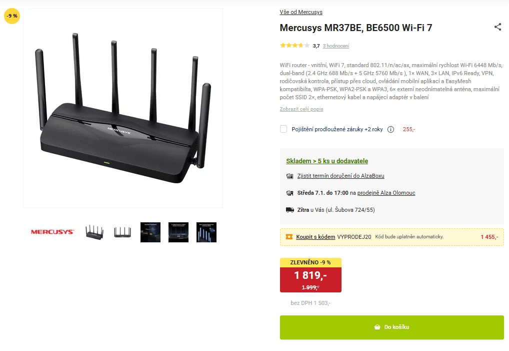 Modem Mercusys Wifi7