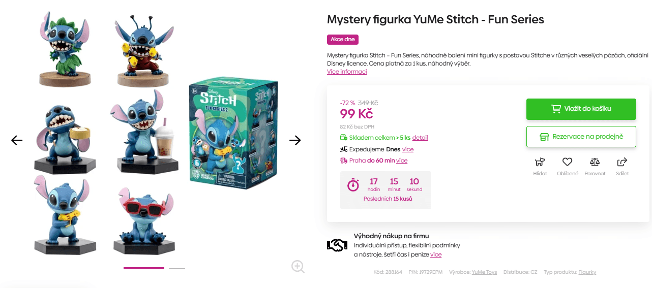 Mystery figurka YuMe Stitch - Fun Series