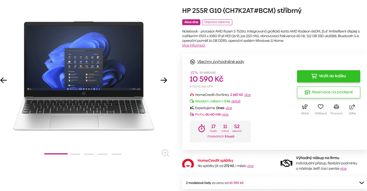 HP 4,55 GHz, 16/512 GB, 15,6"