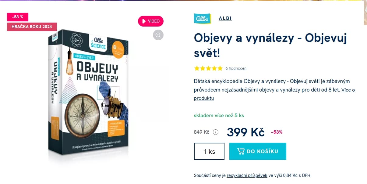 Dětská encyklopedie Albi Objevy a vynálezy - Objevuj svět! 