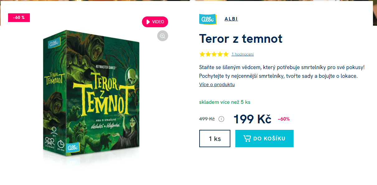 Desková hra Albi Teror z temnot