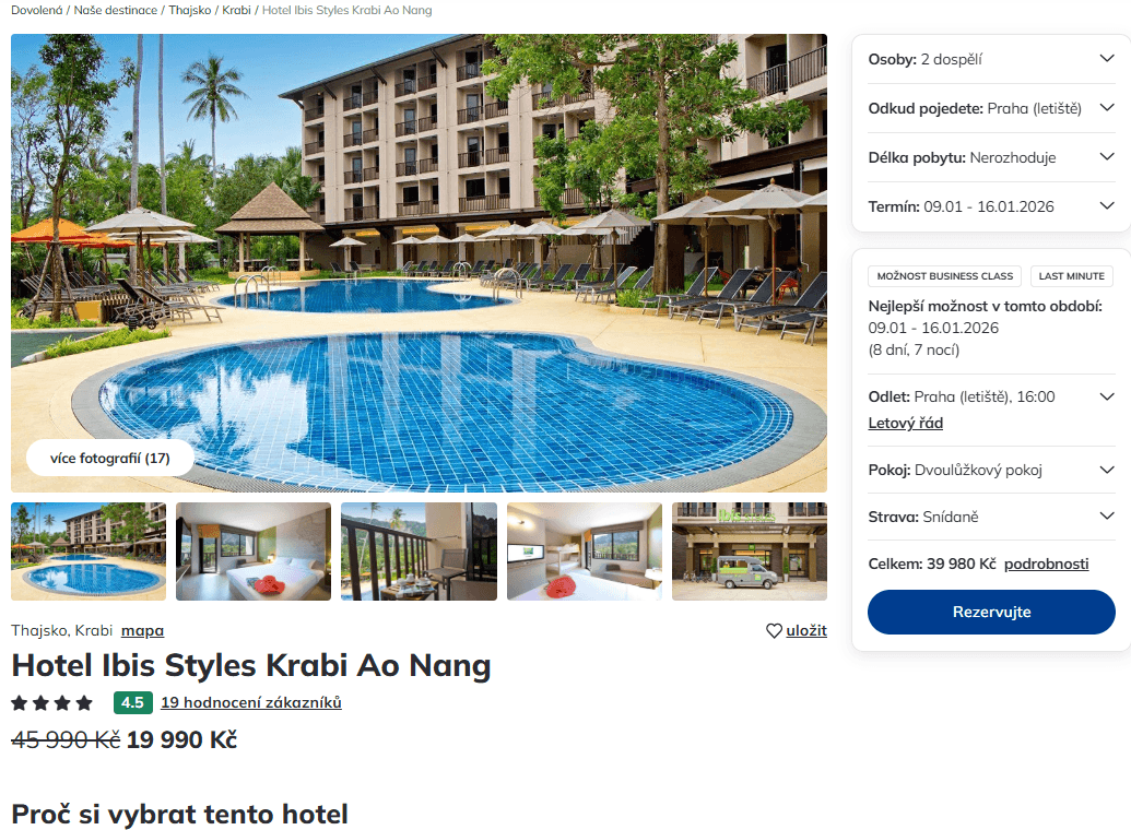 Thajsko /✈ PRG/ S / 4⭐/ 8 dní