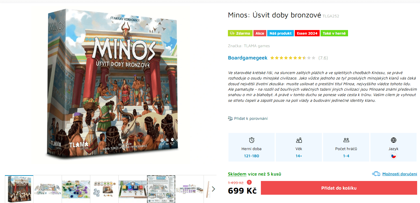 Desková hra Minos: Úsvit doby bronzové