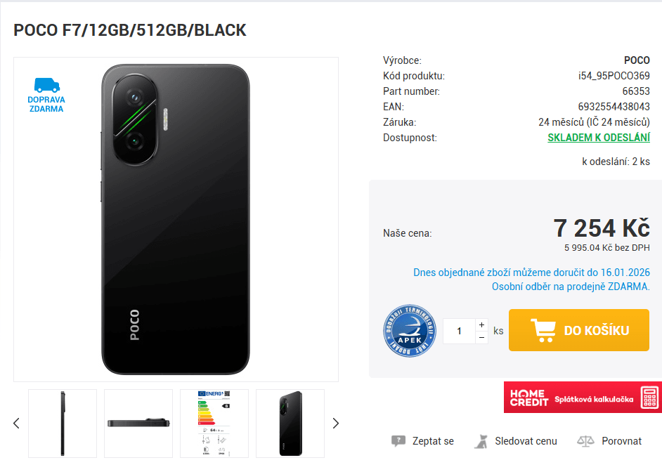 Poco 8x 3,21GHz, 12/256GB, 6,83", NFC