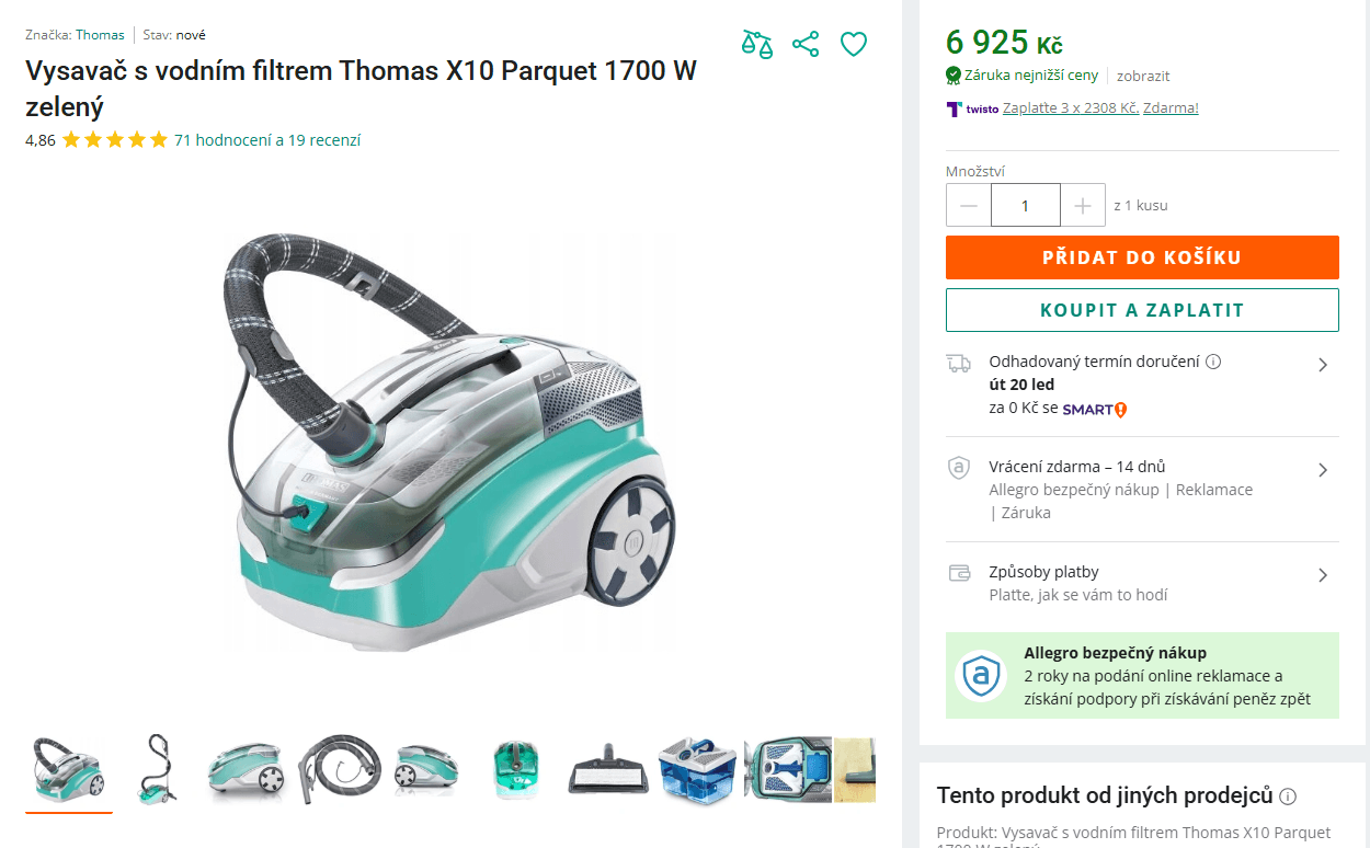 Vysavač THOMAS Aqua+ Multi Clean X10 Parquett