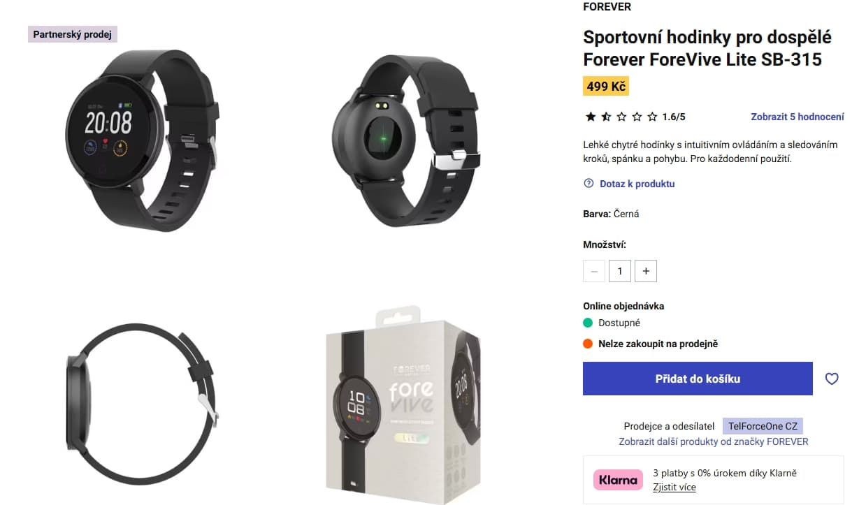 Chytré sportovní hodinky Forever 