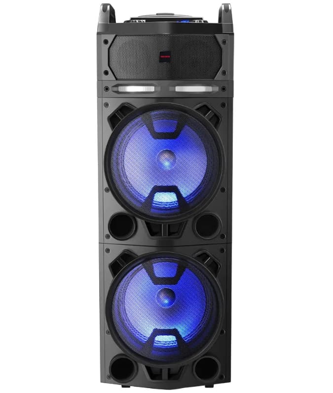 BT repro Aiwa, 100 W, světla, FM, USB, karaoke