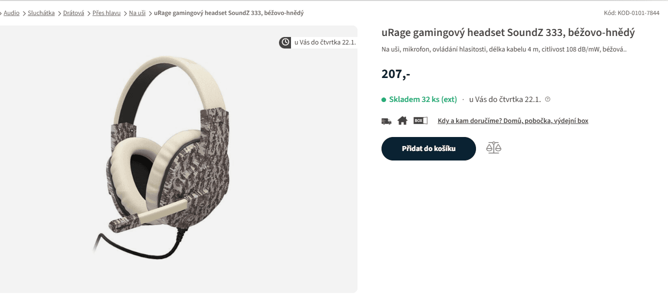 Herní sluchátka Hama uRage SoundZ