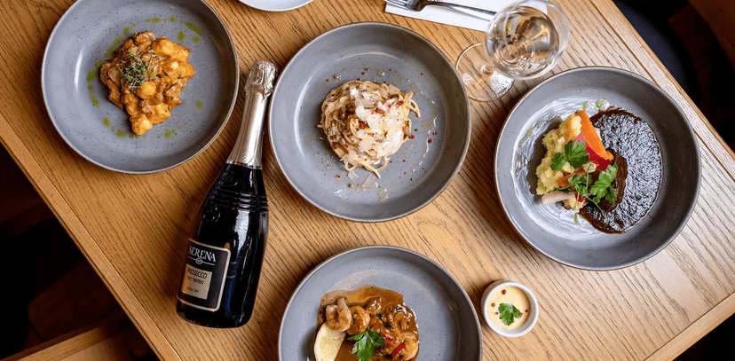 Hostina s chutí Itálie: 5chodové degustační menu vč. zmrzliny pro 2 osoby