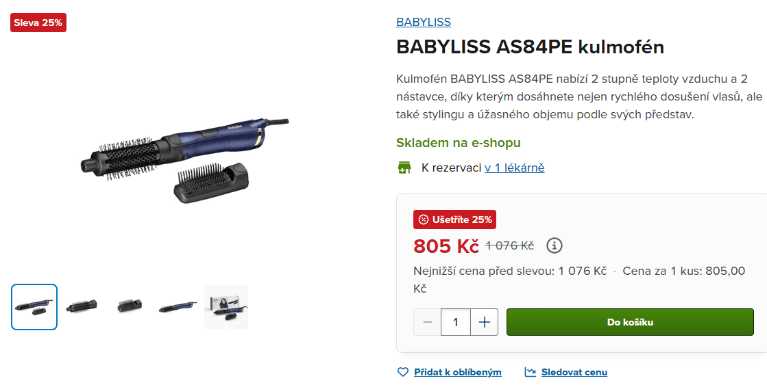 Kulmofén Babyliss 