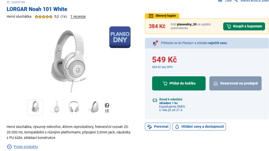 Herní sluchátka Lorgar Noah 